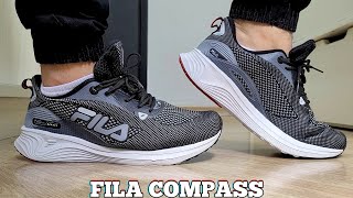 Review Do Tênis Fila Compass  Demonstração No Pé  On Feet  Comprado Na Netshoes [upl. by Pulchi845]