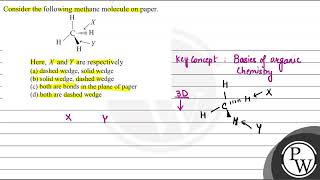 Consider the following methane molecule on paper Here \ X \ and \ Y \ are respectively a [upl. by Mandeville]