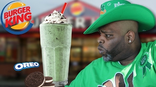 Burger King Oreo Mint Shake  HAPPY ST PATRICKS DAY [upl. by Armat224]