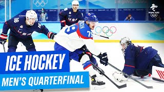 United States vs Slovakia  Mens Ice Hockey Quarterfinal  Full Replay  Beijing2022 [upl. by Jacklin703]