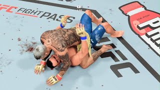 Charles Oliveira vs Michael Chandler UFC 5 legendary CPU sim [upl. by Destinee601]