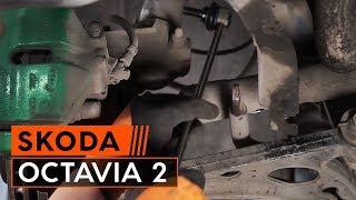 Jak wymienić łącznik stabilizatora przedniego w SKODA OCTAVIA 2 1Z3 TUTORIAL  AUTODOC [upl. by Dazhehs]