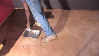 How to Acid Stain Basement Floor  Concrete and Cement work Contractor [upl. by Bristow679]