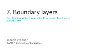 7 Boundary layers [upl. by Ellehcam]