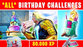 ALL NEW BIRTHDAY CHALLENGES  Rewards Birthday Cake Locations Gain Health from Cakes [upl. by Nehemiah]