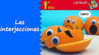 Las interjecciones 1º ESO Lengua [upl. by Aierbma]