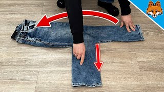 Presque PERSONNE ne connaît ces 4 astuces de pliage de pantalon💥Étonnamment génial🤯 [upl. by Lynnelle977]