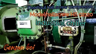 Overhaul hall screw compressor ModelHallscrew HS 02120 Tritherm industrial chiller [upl. by Nonek821]