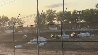 Pro Late Model Heat Race 2 on 7312024 at Kankakee County Speedway Fair Event [upl. by Onailimixam]