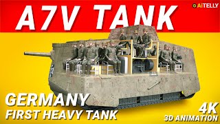 German Tanks WW1 A7V First German Tank [upl. by Alilad]