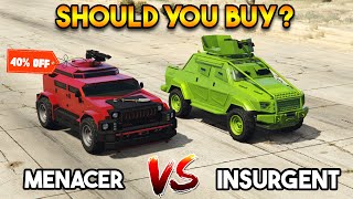 GTA 5 ONLINE  MENACER DISCOUNTED VS INSURGENT SHOULD YOU BUY [upl. by Otxilac]