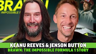 Keanu Reeves Interview Brawn The Impossible Formula 1 Story with British F1 driver Jenson Button [upl. by Farley]