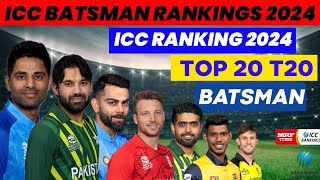 ICC Ranking 2024  Top 20 T20I Batsman 2024  En Sports  Cricket [upl. by Golub301]