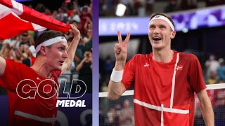 🚨 GOAT stuff from the man from Denmark  Viktor Axelsen won his second consecutive gold medal [upl. by Sellers]