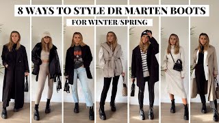 8 WAYS TO STYLE THE DR MARTEN JADON BOOTS  CHUNKY BOOTS OUTFIT IDEAS  jessmsheppard [upl. by Raimund]