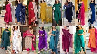 Long kurti designs stylish kurti with dupatta designssalwar suitsuit designs kurti suit [upl. by Nnylav76]