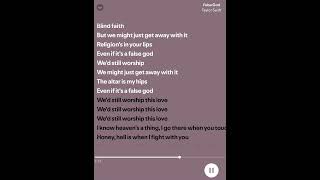 false god  I luv this song sped 🎧 up  taylorswift fypシ゚viral 💕 [upl. by Concepcion95]