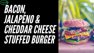 Bacon Jalapeno amp Cheddar Cheese Stuffed Burgers [upl. by Naima427]