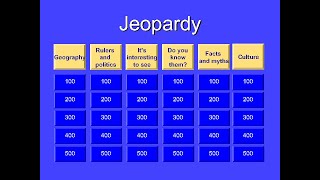 Creating a Jeopardy Quiz [upl. by Stichter]