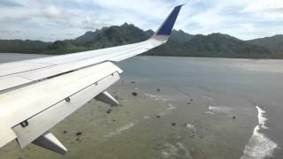 Landing at Kosrae in an United Airlines B737 [upl. by Cottle]