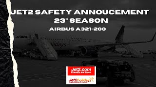 Jet2 Airbus A321 200 Safety Annoucement [upl. by Botsford]