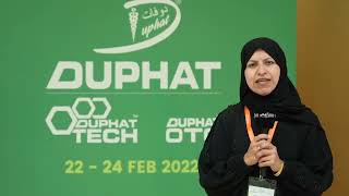 DUPHAT 2022 Thuraya Nasser Bumozah Executive Director of Academic amp Training Affairs MCH Hospital [upl. by Ebonee]