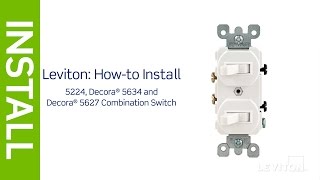 How to Install a Combination Device with Two Single Pole Switches  Leviton [upl. by Cissie65]