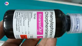 Sinarest Af Suspension  Chlorpheniramine Maleate and Phenylephrine Sodium Menthol Syrups  Sinarest [upl. by Hallock558]