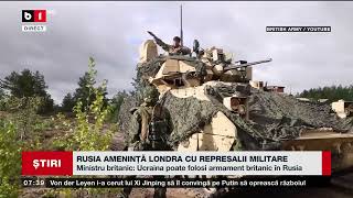 RUSIA AMENINȚĂ LONDRA CU REEPRESALII MILITAREȘtiri B1TV7 mai 2024 [upl. by Elleral]