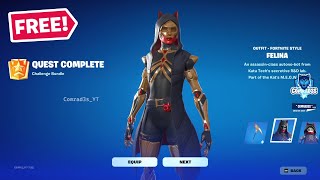 How to get FREE Felina Skin and Pickaxe in Fortnite  Earn 50 Account Levels [upl. by Tiga]