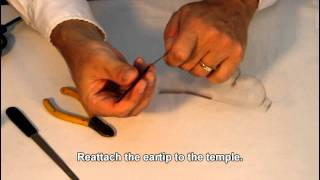 How to Shorten the Temple on a Metal Frame Eyewear Repairs Made Easy [upl. by Nnayecats904]