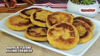 FABULOSAS AREPAS DE PLÁTANO RELLENAS CON QUESO TRADICIÓN VENEZOLANA PARA TODO EL MUNDO [upl. by Araihc]