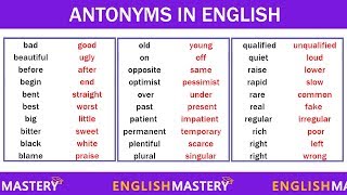 Learn 200 Common Antonyms Words in English to Expand your Vocabulary [upl. by Harness26]