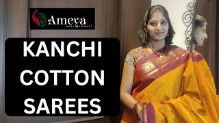 PRETTY KANCHI COTTON SAREES AmeyaOnline HYD RS1199  11TH DEC23  viral sareewithprice [upl. by Kelda833]