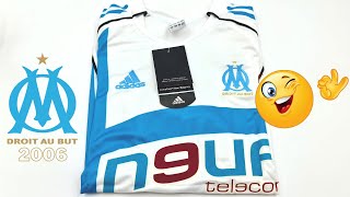 Olympique de Marseille jersey RETRO kit 2006 Climacool Unboxing amp Review  ASMR [upl. by Tina159]