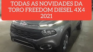 FIAT TORO FREEDOM DIESEL 2021 4x4 VEJA TODAS AS NOVIDADESCARROS DESCOMPLICADOS [upl. by Einaffets777]