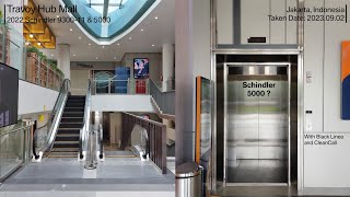 Schindler 930011 Escalators and 5000 Traction Elevator at Travoy Hub Mall Jakarta [upl. by Iaj]