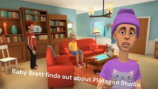 Baby Brett finds out about Plotagon Studio NEW PLOTAGON APP [upl. by Eilama]