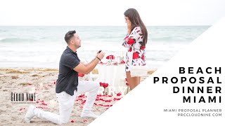 Amazing Miami Beach Dinner Proposal  Romantic Dinner on The Beach in Miami  Miami Proposal Ideas [upl. by Lelia173]