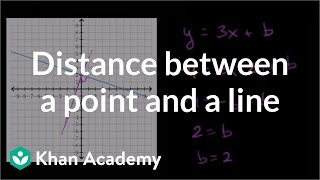 Distance between a point and a line  Analytic geometry  Geometry  Khan Academy [upl. by Eikcor]