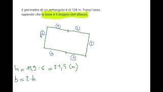 Videosoluzione rettangolo con base il doppio dellaltezza [upl. by Ainigriv]