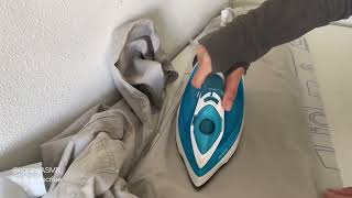 ASMR ironing with hot steam burst steamiron relaxing asmrsounds [upl. by Lamej110]