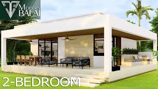 Simple House Design 2Bedroom Small Farmhouse Idea  110 sqm [upl. by Joiner]