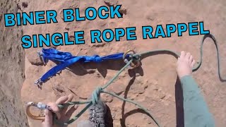 Creating a Biner Block for Single Rope Rappel [upl. by Agostino234]