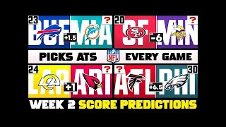 NFL Week 2 Score Predictions for EVERY Game [upl. by Aiotal]