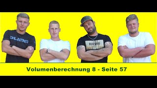 Volumenberechnung 8  Seite 57  Anwendungsaufgaben Bautechnik [upl. by Xena]