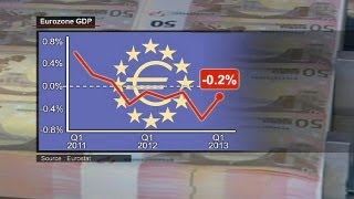 Eurozone GDP decline slows retail sales still weak  economy [upl. by Brezin]