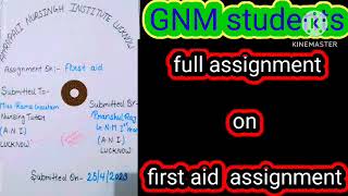 assignment on first aid full assessment videoamrapali institute [upl. by Barbie]