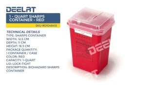 1  Quart Sharps Container  Red [upl. by Tecu]