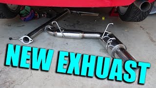 Miata gets a Catback Exhaust Turbo Build [upl. by Edouard]